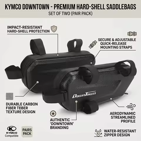 360° Waterproof Protection Hard Shell 3L Motorcycle Gear Bag With LOGO For KYMCO DOWNTOWN 125i 200i 