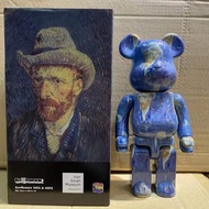 Popular Mona Lisa Van Gogh x Be@rbrick 28cm 2G Electroplating Polar Bear Sunflower 400% Bearbrick  Action Figurine Home Living Room Ornament