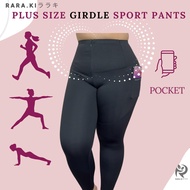 RARAKI SPT 107F High Waist Zipper (Girdle Effect) Yoga Sport Compression Pants (Est: 70 - 100 KG) Pi