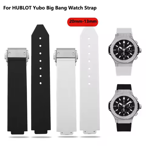 Watch Band for HUBLOT BIG BANG Silicone 20X13mm Waterproof Women Watch Strap Chain Watch Accessories