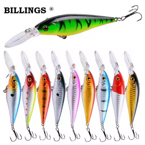 BILLINGS Plastic Bionic Fishing Lure with Long Tongue 11cm/10.5g Plastic Artificial Bionic Fishing L
