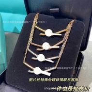 High Version T Home knot Necklace knot knot Necklace Female Niche Clavicle Chain Shipment