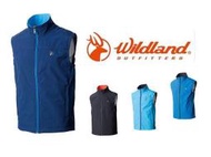 【Wildland 荒野】男SOFTSHELL防風防潑水保暖背心0A72706 /中藍色/軟殼背心/登山背心佳美地戶外