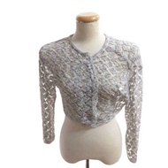 ViS Bolero Jacket gray linen Lace Direct from Japan Secondhand