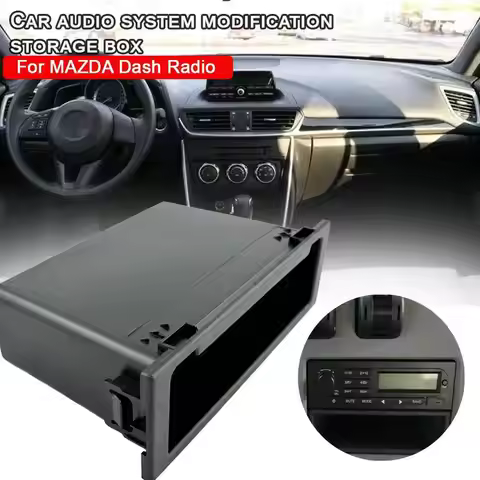 Car 1 DIN Radio Dash Storage Box for MAZDA Firm ABS Replacement Large Space Vehicle Audio Modificati