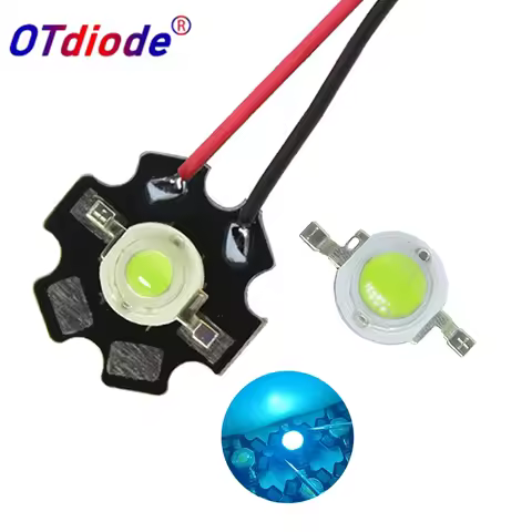 5-100pcs 3W Ice Blue Cyan 490-495nm LED High Power Chip 3.2-3.6V 700mA Light Emitting Diode For DIY 