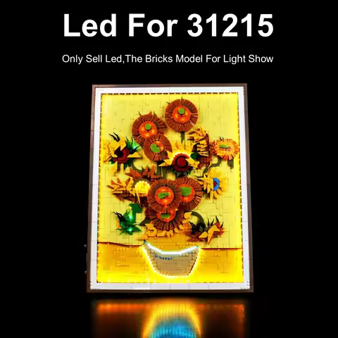 LED Light For LEGO 31215 Vincent van Gogh Sunflowers Lamp Building Bricks (Not Include Block Model)