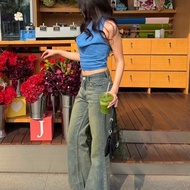 LADOUCE - Naomi Mid Waist Baggy Flare Jeans Baggy Flare Jeans