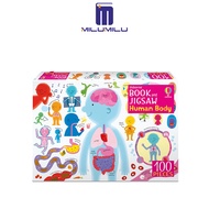 Milumilu Usborne หนังสือและจิ๊กซอว์ปริศนาเพื่อการเรียนรู้ของเด็กเล็กร่างกายมนุษย์หนังสือของเล่น