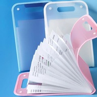 [REALPICT] Document File Bag Transparent Handle Waterproof Multi Layer Folder File Bag 13 Compartmen