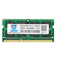 8GB DDR3L 1600 MHz SODIMM PC3L 12800S RAM Motoeagle 2Rx8 PC3 1600 DDR3 12800 1.35V Laptop Memory 204