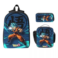 3pcs Dragon Ball Dragonball Beg Sekolah Set Untuk Kanak-kanak Beg Pen Beg Beg Beg Set Dengan Kotak M