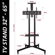 32‘’-72‘’inch Mobile LCD TV Stand Vertical TV Trolley Stand Adjustable Floor Standing TV Stand TV Mo