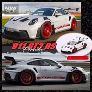 Mini GT 1 /64 #630 Porsche 911 (992) GT3 RS White with Pyro Red