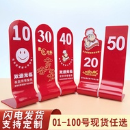 [1.4,000 People Praise] Acrylic Table Number Plate Hotel Restaurant Call Number Plate Table Number E