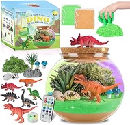 Dinosaur Terrarium Kit for Kids, DIY Dinosaur Arts and Crafts Toys for Boys, Birthday Gift for Boys Ages 4 5 6 7 8-12 Year Old, Best Dinosaur Present for Kids