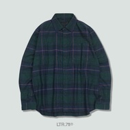 KEMEJA LTR711 Men's Long Sleeve Flannel Shirt Henry Flannel Shirt