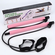 RIDICA Portable Pilates Bar Kit With Resistance Band Foot Loop For Yoga Pilates Exercise Stick