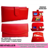 Wallet Unique Pocket Curve Red Double Side Wallet