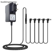 {BUDDI} US/UK/EU Plug 1 To 5 DC 9V 1A Guitar Pedal Power Supply Adapter AC 100-240V Musical Instrume