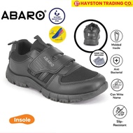 ABARO Name Your Shoes Kasut Sekolah Hitam Sekolah Rendah PVC + MESH | PRIMARY BLACK SCHOOL SHOES ABA