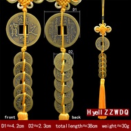 new Chinese Manual Knot Feng Shui Lucky Charms Ancient I CHING Copper Five Emperor Money Coins Ba Gu