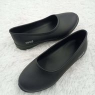 Asadi HSL Asadi 1557 Women Nurse Rubber Shoes Black & White Ultra Lightweight Waterproof Kasut Jurur