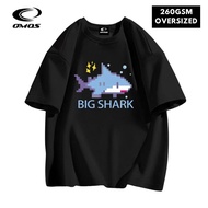 OMOS 260GSM Oversized T-Shirt Shark