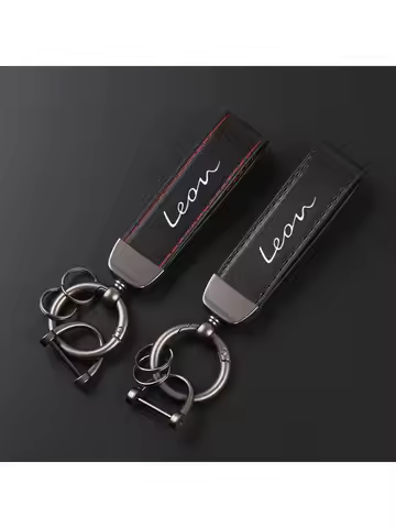 Deluxe Leather Keychain with Car Badge Keychain Pendant For Seat leon mk3 mk2 5f mk1 fr 1p 2 TARRAC