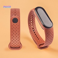 PASO_Watch Strap Waterproof Adjustable High Elasticity Soft Silicone Wristwatch Band Replacement for Xiaomi Mi Band 5/6 for Huami Amazfit Band 5