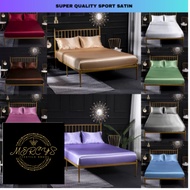 Bedsheet 3in1 Satin Silk Bedsheet with Pillowcase Set Bedsheet Fully Garterized Bedsheet Pillowcase