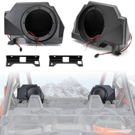 SAUTVS Sport Speaker Enclosures for Polaris RZR PRO XP, Rear Speaker Pods Panels with Metal Mount Br