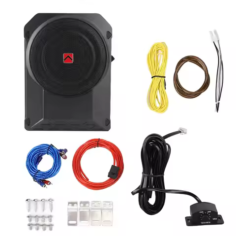 10 Inch Active Subwoofer Ultra Thin 800W 2.5 Ohms Under Seat Powered Car Subwoofer with Controller f