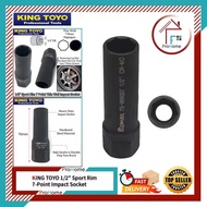 ProHome88 KING TOYO KT-4807P 1/2"Dr. SPORT RIM 7-POINT IMPACT SOCKET - 17MM SPORT RIM SOCKET PEMBUKA