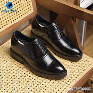 Smartmen height increasing office Oxford shoes increase height 8cm GD888 BLACK