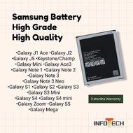 Bateri J110 J1 J2 J5 Note 1 2 3 Neo Keystone S1 S2 S3 S4 mini Zoom S5 Mega s5570 S7275 battery