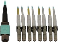 Tripp Lite Switchable Fiber Patch Cable, 50/125 OM3 MTP/MPO to 4X Duplex LC (F/M), 12 Fiber, 40/100/