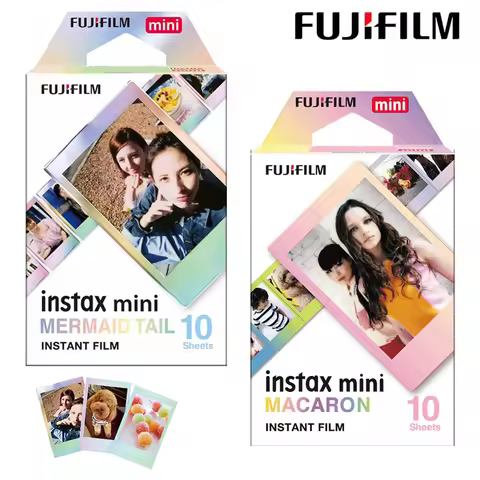 10/20 Sheet Fujifilm Instax Mini Film Mermaid Tail + Macaroon Instax Mini 12 Color Films For Fuji In