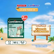 Combo 2 CONFIDENCE CLASSIC DAY Adult Diapers size M / Pack Of 15 Pieces