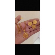 ELIZABETH Coin set gold plated alpacaElizabeth