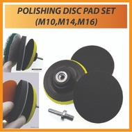 Velcro Polishing Disc 3"/4"/5"/6"/7" M10/M14/M16 【 Polisher Tools 】 Adhesive Backing Pad Angle Grind