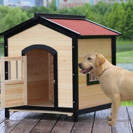 ☂❄Solid wood dog house four seasons universal cat litter winter rainproof anticorrosion warmth large and medium-sized do