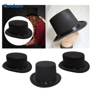 [Koolsoo] Felt Top Hat Formal Costume Hats Adults Unisex Magician Hat Funky Jazz Hat Fedoras Party H