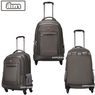 กระเป๋าเดินทาง เป้ล้อลาก กระเป๋าใส่คอมพิวเตอร์ กันน้ำ กระเป๋าเอกสาร 4 ล้อ มีช่อง USB ถุงคลุมล้อ 18”