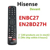 Hisense EN2BC27 EN2BD27H Dévant EN2BD27 Smart tv remote control NETFLIX YouTube remote control Hisense Devant EN2H27 en2h27d en2h27hs EN2A27 ER-31607R ER-22655HS EC339440801 Netflix Sticker You Tube Remote Control