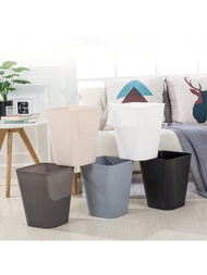 1入創意分類純色垃圾桶，無蓋，適用於家庭客廳臥室浴室廚房垃圾桶和廢紙筒