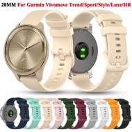 20mm Silicone Watchband For Garmin Vivomove Trend/Sport/Style/Luxe/HR Wristband Bracelet Garmin venu