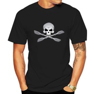 Cotton T-Shirt Kayaking T Shirt - kayaker skull kayak paddle shirt kayak fishing shirt