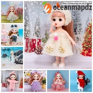 OCEANMAPDZ 16cm BJD Doll, Big Eyes 16cm Figure Cute Face BJD Doll, BJD Doll Movable 13 Joints Sweet 