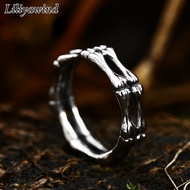 Liliyawind Vintage Stainless Steel Skull Men Silver Ring A1R